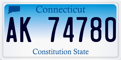 CT license plate AK74780