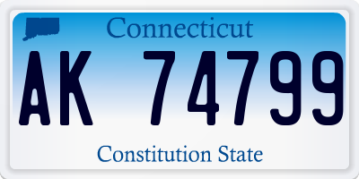CT license plate AK74799