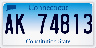 CT license plate AK74813