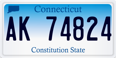 CT license plate AK74824