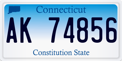 CT license plate AK74856