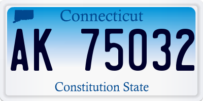 CT license plate AK75032