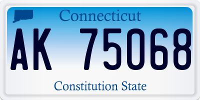 CT license plate AK75068