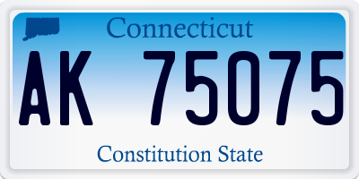 CT license plate AK75075