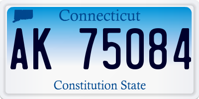 CT license plate AK75084