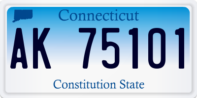 CT license plate AK75101