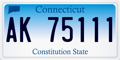 CT license plate AK75111