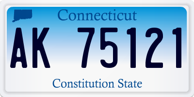 CT license plate AK75121
