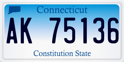 CT license plate AK75136