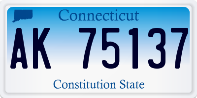 CT license plate AK75137