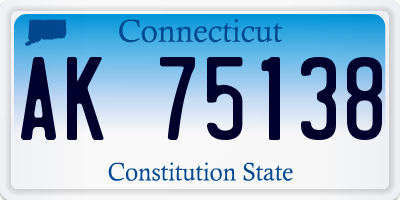 CT license plate AK75138