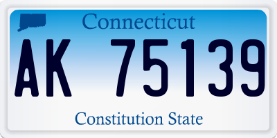 CT license plate AK75139
