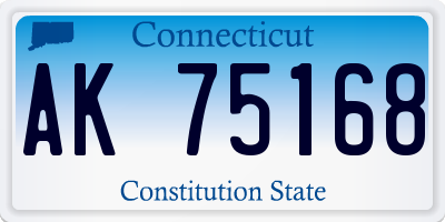 CT license plate AK75168
