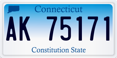 CT license plate AK75171