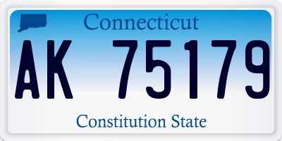 CT license plate AK75179