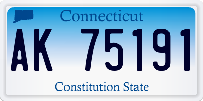 CT license plate AK75191