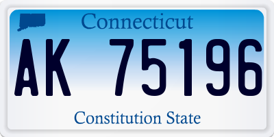 CT license plate AK75196