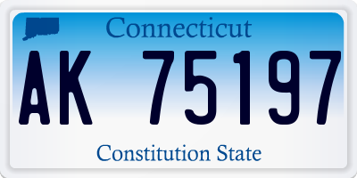 CT license plate AK75197