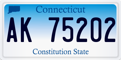 CT license plate AK75202