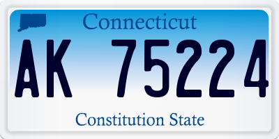CT license plate AK75224