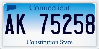 CT license plate AK75258
