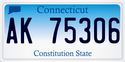CT license plate AK75306