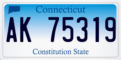 CT license plate AK75319