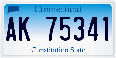 CT license plate AK75341