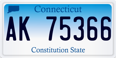 CT license plate AK75366