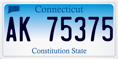 CT license plate AK75375