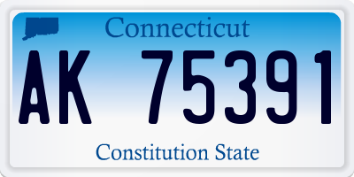CT license plate AK75391