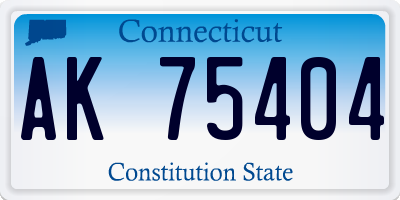 CT license plate AK75404