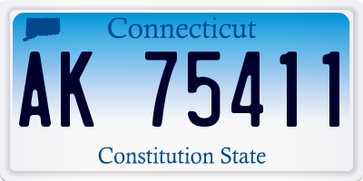 CT license plate AK75411