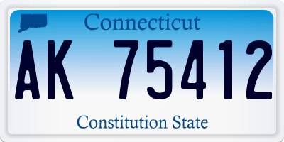 CT license plate AK75412