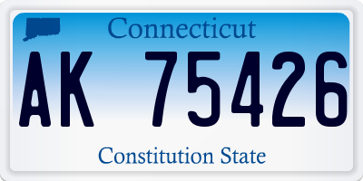 CT license plate AK75426