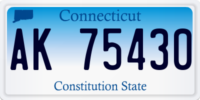 CT license plate AK75430