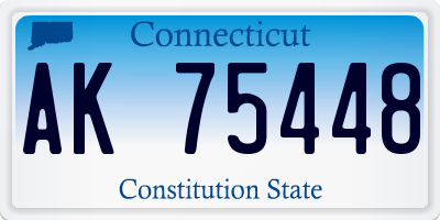 CT license plate AK75448