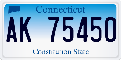 CT license plate AK75450