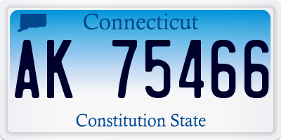 CT license plate AK75466