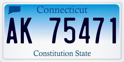 CT license plate AK75471