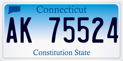 CT license plate AK75524