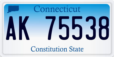 CT license plate AK75538