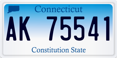 CT license plate AK75541