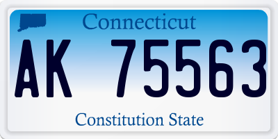 CT license plate AK75563