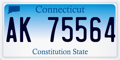 CT license plate AK75564