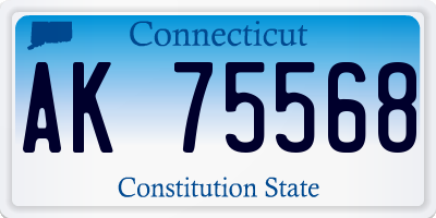 CT license plate AK75568