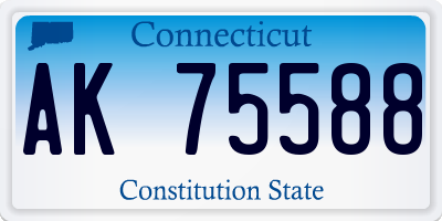 CT license plate AK75588