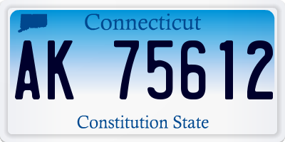 CT license plate AK75612