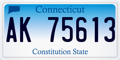 CT license plate AK75613