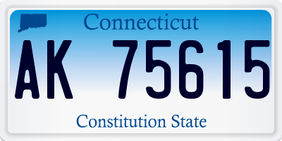 CT license plate AK75615